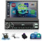 Inefala Autoradio 1 Din avec Ecran Retractable de 7 Pouces, Adaptateur Dab, Carplay sans Fil Android Auto, Poste Radio Voiture Bluetooth avec Caméra Arrière, Mic et Télécommande, USB SWC Radio FM