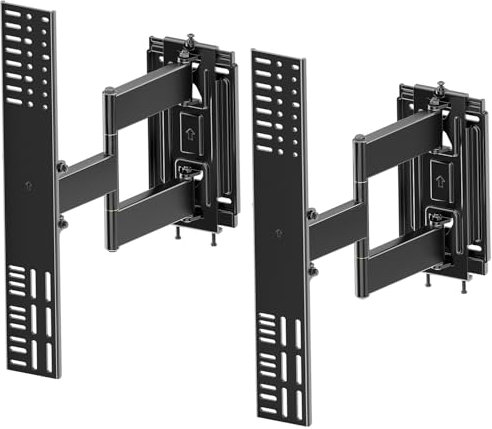 Supcline Supporto TV Full Motion per TV da 48-120 pollici fino a 90,7 kg, sottile, robusto e liscio, supporto da parete inclinabile e girevole per TV di grandi dimensioni, staffa angolare per TV a