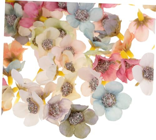 Warmhm 100St künstliche künstliche blüten Artificial handwerkskunst Bouquet gefälschte Tulpen Blumenkranz selber Machen gefälschte Gänseblümchenköpfe Seidenblume