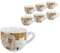 MECSAL CASALINGHI Set 6 Tazzine Caffè, Espresso Coffee Break, in Ceramica, Varie Decori, con Manico, Colazione Casa Bar (lux)