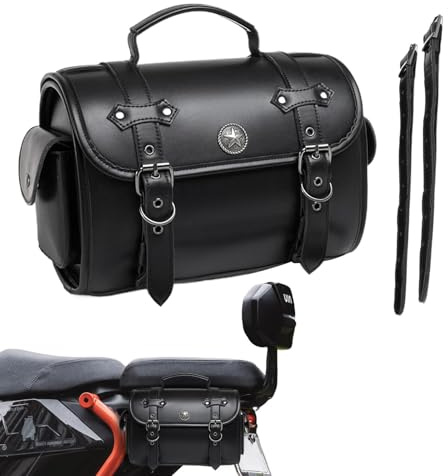 Motorrad-Satteltaschen, Motorradgepäck-Aufbewahrungstasche, Leder-Rücksitzkissen-Organizer, Motorrad-Satteltasche für Motorräder, Fahrrad-Enthusiasten