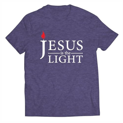 lepni.me Männer T-Shirt Jesus Christus ist das Licht, die Liebe Gottes - Ostern - Auferstehung - Geburt Christi - Religiöse christliche Geschenke (S Heidekrautgrau Mehrfarben)