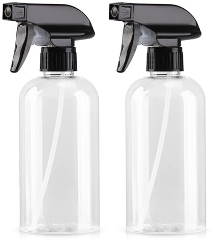 Aurnoet Sprühflasche für Pflanzen, 380 ml, feiner Nebel, Kunststoff, leere Sprühflaschen, klare Wassersprühflasche für Pflanzen, Haare, Reinigung, BPA-frei, auslaufsicher