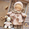 Aosrioylt Waldorfpuppe handgefertigt, handgemachte Waldorfpuppe, Vintage gehäkelte Puppe(17# Sarah)