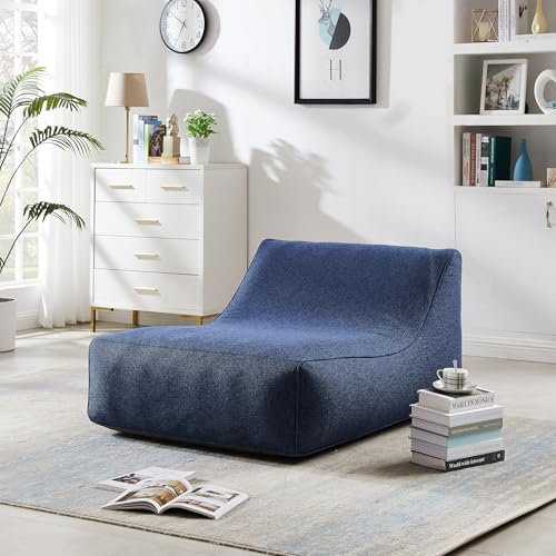 PREMIUM PRØ DES!GN Aufblasbare Liege Outdoor, doppelwandig mit samtweicher Textiloberfläche, Strand Liege aufblasbar, Camping Sessel aufblasbar (Meridian Chair ohne Lounge Sitz, Blau)
