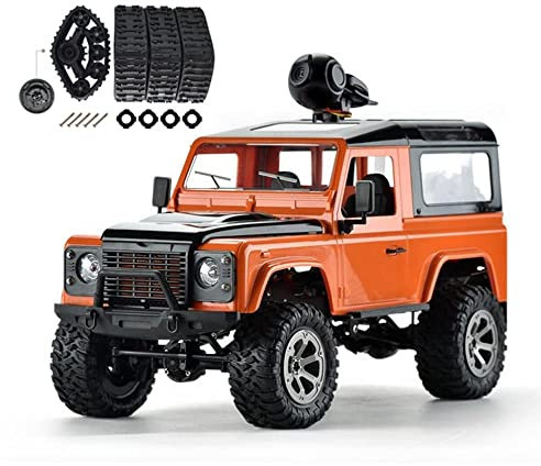 QIYHBVR RC-Auto Im Maßstab 1:12 Mit 480p HD-Kamera 4WD Crawler Offroad-Modellfahrzeug Ferngesteuerter LKW Mit LED-Leuchten ＆ Ersatzreifen Inklusive 2 Wiederaufladbare Batterien