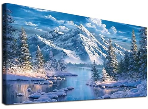 YALKIN Square 5D Diamond Painting Kits for Adults, Large Landscape Diamond Art Kits Full Drill Diamond Painting Kit for Adult Beginners, DIY Crystal Picture Art for Home Wall Decor 40x70CM/15.8x27.6in