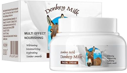 Eselmilchcreme, Milchkörperlotion, feuchtigkeitsspendende und verjüngende Creme, Intensive Pflegecreme für Gesicht und Körper, Anti -Aging, Falten und Linie reduzieren, für alle Hauttypen (1 PCS)