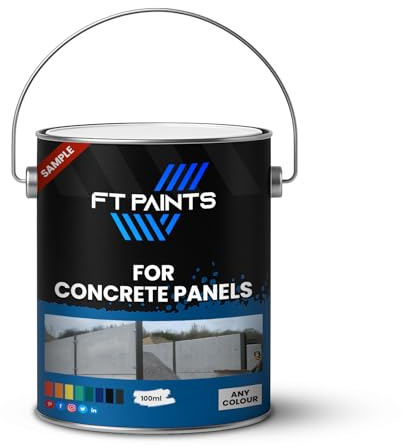 FabioT. FT Paints 100 ml Sample Topcoat Satin-Matt Paint for Concrete-RAL 7016-Anthracite Grey