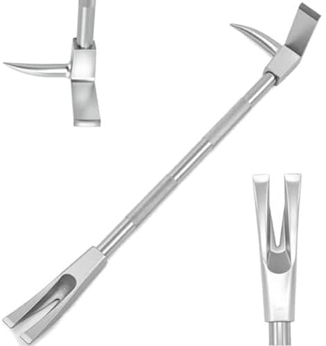 Demolition Crowbar, Halligan Bar Tool, Emergency Rescue Tool with Metal Cutting Claw, 3-in-1 Axe Head Spike Fork, Carbon Steel, 30 inch for Entry Rescue