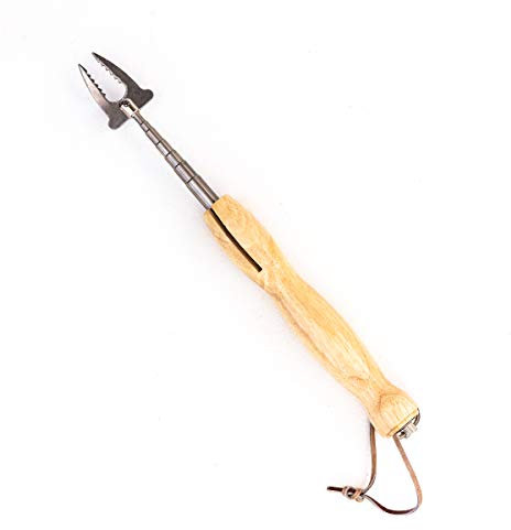 antikas – Grand barbecue Brochettes Couverts pour feu de camp, broche télescopique extensible 80 cm