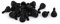 sourcing map PC Computer Case Metal Thumbscrews Thumb Screws Black 20pcs