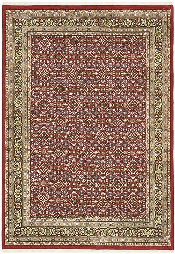 Rug Studios Teppich BENARAS HERATI | Farbe: Rot; Größe: 200 x 300 cm | strapazierfähig und leicht zu reinigen | Wohnzimmer | Schlafzimmer