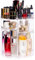Lilebox Make Up Organizer Drehbar 360° Rotating Make up Organizers Skin Care Organizer Kosmetik, Schmink Aufbewahrung Transparent Adjustable Multifunctional for Dresser, Bathroom, Bedroom