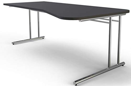 Kerkmann EDV-Tisch Artline Euro Holzdekor C-Fuß 195x80-100x68-82cm anthrazit