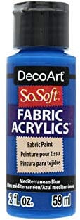 Deco Art SOSOFT Tejido Pintura MEDIT.Azul, Azul mediterráneo, Talla única