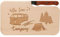 Spruchreif | Brotzeitbrett mit Messer We love Camping – Graviertes Messerbrett aus Holz mit Camper-Motiv | Geschenkidee für Campingfreunde & Outdoor-Fans