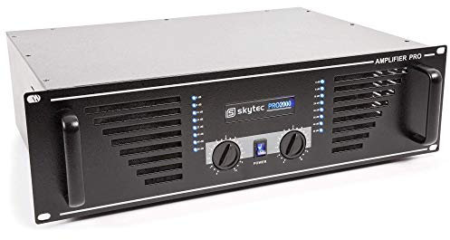 Skytec SKY- 2000B - Amplificateur Professionnel, 2x 2000W, Couleur Noire, Technologie Moderne et Fiable, Large Plage de Fréquences, Idéal pour Soirées et Concerts