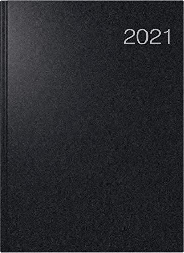 rido/idé 7027503901 Buchkalender Conform, 1 Seite = 1 Tag, 210 x 291 mm, Balacron-Einband schwarz, Kalendarium 2021