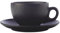 Maxwell & Williams Caviar Black Kaffeetasse mit Untertasse, Premium-Keramik, Schwarz, 250 ml, AX0355, 1 Stück