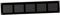 500x100mm / 20x4 inch Black Metal Air Vent Grille Cover with Insect Mesh - Ventilation Cover
