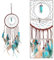 THETHO Traumfänger Handgefertigt, Traumfänger Kinder Feder Dreamcatcher Wandbehang Ornament Home Decoration Wanddeko Blau und Braun