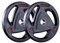 MuscleSquad Rubber Tri Grip Olympic Weight Plates sold in pairs 1.25kg to 20kg (20, Pair)