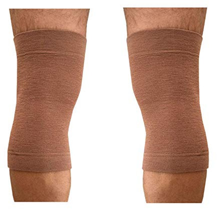 BODYPERFECT 2 Ginocchiere in Lana Fascia Elastica per Ginocchia Rotula Supporto Ginocchio Ideale per Dolore Distorsioni Lesione del Legamenti (S)