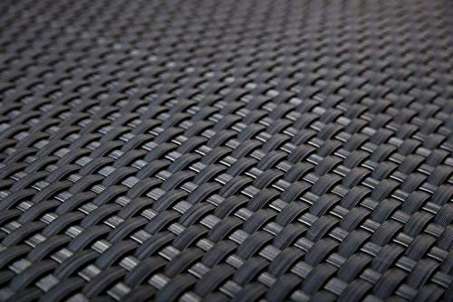 RattanArt Balkon SICHTSCHUTZ METERWARE BALKONBLENDE SICHTSCHUTZMATTE Matte PE-Rattan 90CM BREIT (ANTHRAZIT) 1M-20M