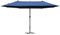 Outsunny 4.6m Garden Parasol Double-Sided Sun Umbrella Patio Market Shelter Canopy Shade Outdoor with Cross Base – Blue