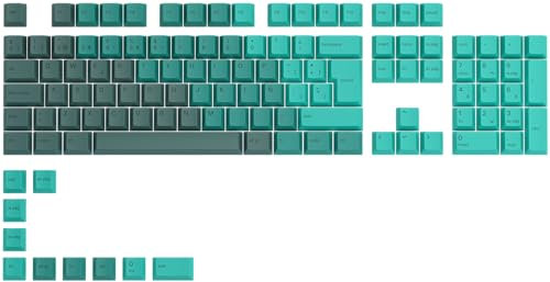 Glorious Gaming 115x GPBT Keycaps - Cherry Profile, Super Durable PBT Plastic, Eye Catching Aesthetics, Superior Sound, Original Typeface, Spanish Layout - Rain Forest