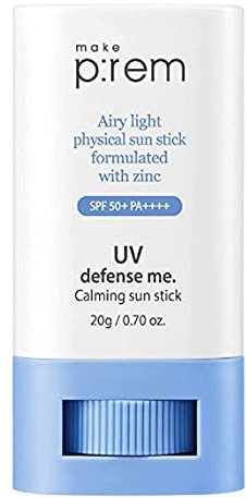 [make p:rem] UV defense me. - Calming Sun Stick 20g / Calming Sun Cream 50ml - SPF 50+ PA++++, UVA/UVB Protection, Korean Cosmetics, K-beauty, Skincare (Calming Sun Stick, 20g)