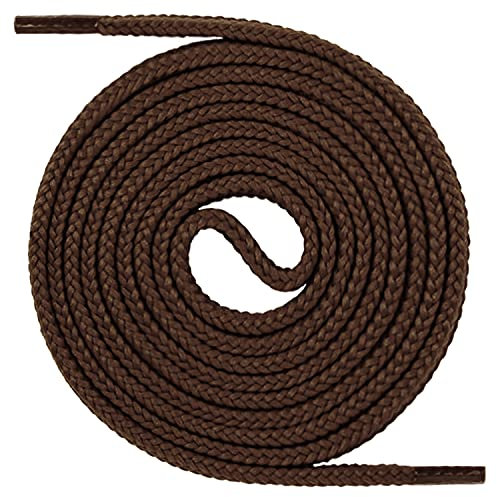 Mount Swiss flache Premium-Schnürsenkel für Sneakers und Sportschuhe, sehr reißfest, 7 mm breit, Polyester, Farbe: Braun, Länge: 160 cm