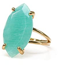 Anemone Schmuck Amazonit Ring in Rose Gold - Chic Marquise Ring, Aussage Ring, Vintage Ring - Benutzerdefinierte Edelstein Ringe für Frauen - Handgefertigten Schmuck Geschenk für Sie