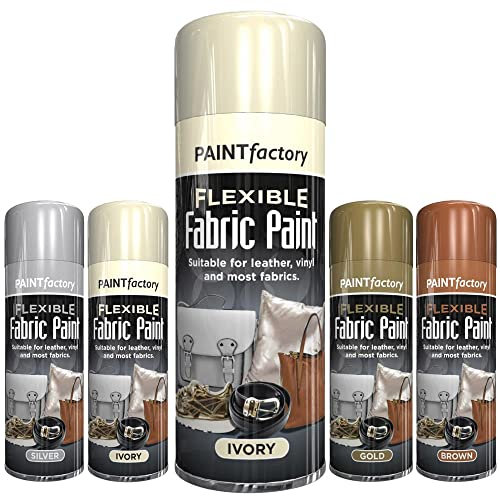 Classic Signature - 1 x Ivory Flexible Fabric 200ml, Spray Paint Leather Vinyl Textile Clothes Fast Drying
