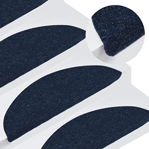 YITHOPI Stufenmatten Selbstklebend 15 STK.Teppich Stufenmatten Treppenstufen,Treppen Rutschschutz antirutsch Treppenstufen Matten für Mensch und Tier, Stufenmatten Set,Treppe Dekoration,65x26 cm Blau