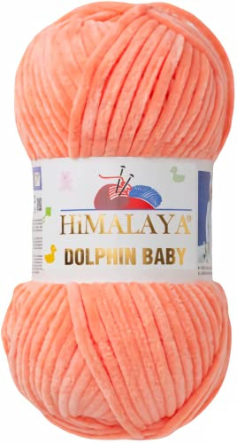 Strickfein Himalaya Dolphin Baby Wolle Garn Baumwolle Strickwolle zum Stricken häkeln (80355 Apricot)