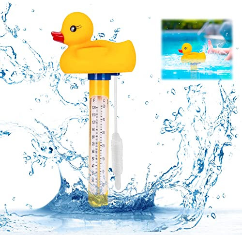 Thermomètre pour Piscine, Thermomètre Flottant Flottant Pool Thermomètre Avec Ficelle, Pour Piscines, Spas, Hot Tubs, Aquariums, Les Étangs du Poisson (A)