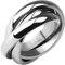 Taffstyle Damen Ring Damenring Verlobungsring Wickelring 3 in 1 Edelstahl Silber geschwungen Drei Reihig verschlungen 48 (15.3)