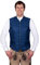 Edelnice Trachtenmode Elegante Trachtenweste Gilet blau Joseph mit edler Musterung Gr. 48