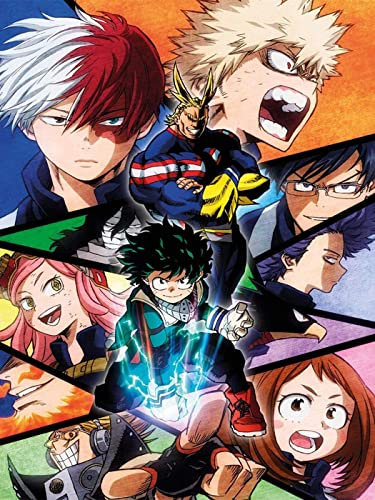 SXSJEIOU DIY Diamant-Malerei-Set für Erwachsene, 5D My Hero Academia Diamant-Kunst-Set, Vollbohrer, rund, zum Basteln, Wanddekoration (30,5 x 40,6 cm)