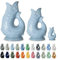 The Original Gluggle Jug - Extra Large Pale Blue – Glug Fish Shaped Decorative Glugging Cocktail, Water, Wine & Gin Pitcher, Decanter or Vase Hand Made in Britain (G31155/PB)