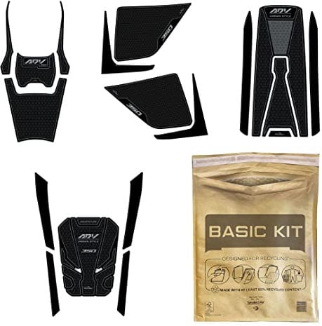 Resin Bike Kit Adesivo Moto Compatibile con Honda ADV 350 2022-2025. Kit Protezione Scooter Tunnel Pedana Sportello da Urti e Graffi. Adesivi 3D Resinati ADV350 Universali