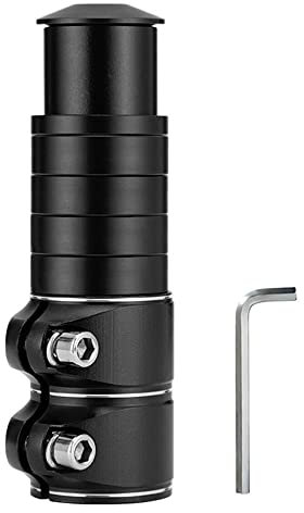 FENGQ Lenkererhöhung Fahrrad, 28.6mm /120mm Fahrradlenker erhöhung, Fahrrad Vorbau Höhenadapter, Fahrrad lenkererhöhung, für Mountainbike Rennrad MTB (Schwarz)