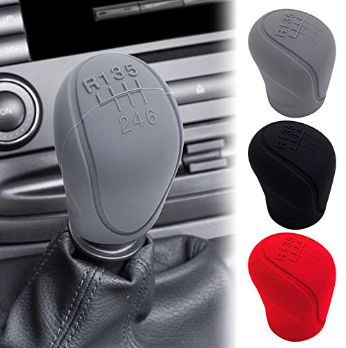 ZXCVWWE Housse de levier de vitesse universelle en silicone pour voiture - 6 vitesses - Antidérapante