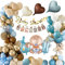 Baby Shower Deko Junge, Babyparty Deko Junge, Baby Shower Boy Deko, Blau Gold Baby Party Dekoration, Its a Boy Deko, Baby Boy Folienballon, Foto Banner, Babyparty Ballon für Gender Reveal Deko