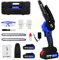 Mini Chainsaw 6 Inch Cordless Powered Chain Saw with 2 Batteries 2 Chains 21V Portable Electric Handheld Chainsaw for Tree Trimming/Branch/Wood Cutting Blue