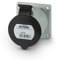 Scame - Prise à encastrer 3P+N+T 32A femelle clapet noir 480-500V 50/60Hz socle 75x75mm pour coffret 7h étanche IP44/54 EUREKA