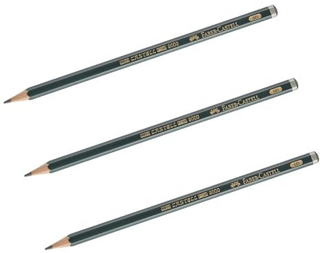 Faber-Castell : Series 9000 PENCIL : 6B (Pack of 3)