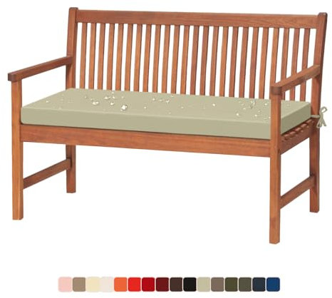 Lsjoaw Bankauflage 65X35X5CM Bankkissen Sitzauflage Sitzkissen wasserdicht Gartenbankauflage Schaukelkissen für Gartenbank Schwingen Bankpolster Outdoor für Fensterbank Gartenkissen Silbergrau